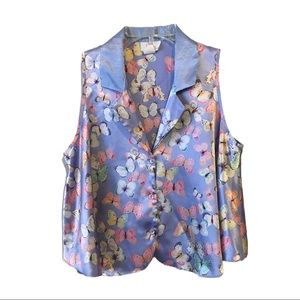 Vintage 90s Butterfly Flowy Sleeveless Top